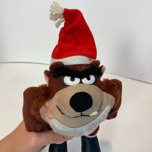 Vintage 1992 Looney Tunes Taz Christmas Plush McDonalds Kids Meal Stuffed Toy - Picture 9 of 10